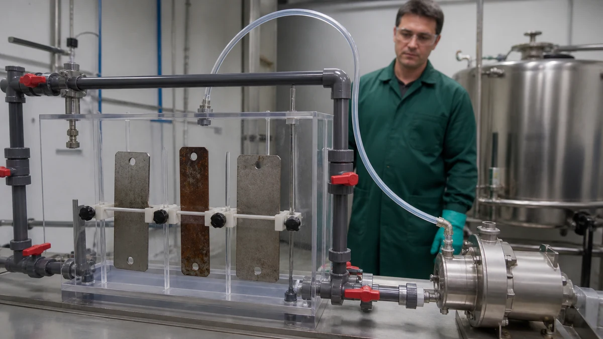 Cupons metálicos identificados por formato durante controle de limpeza química