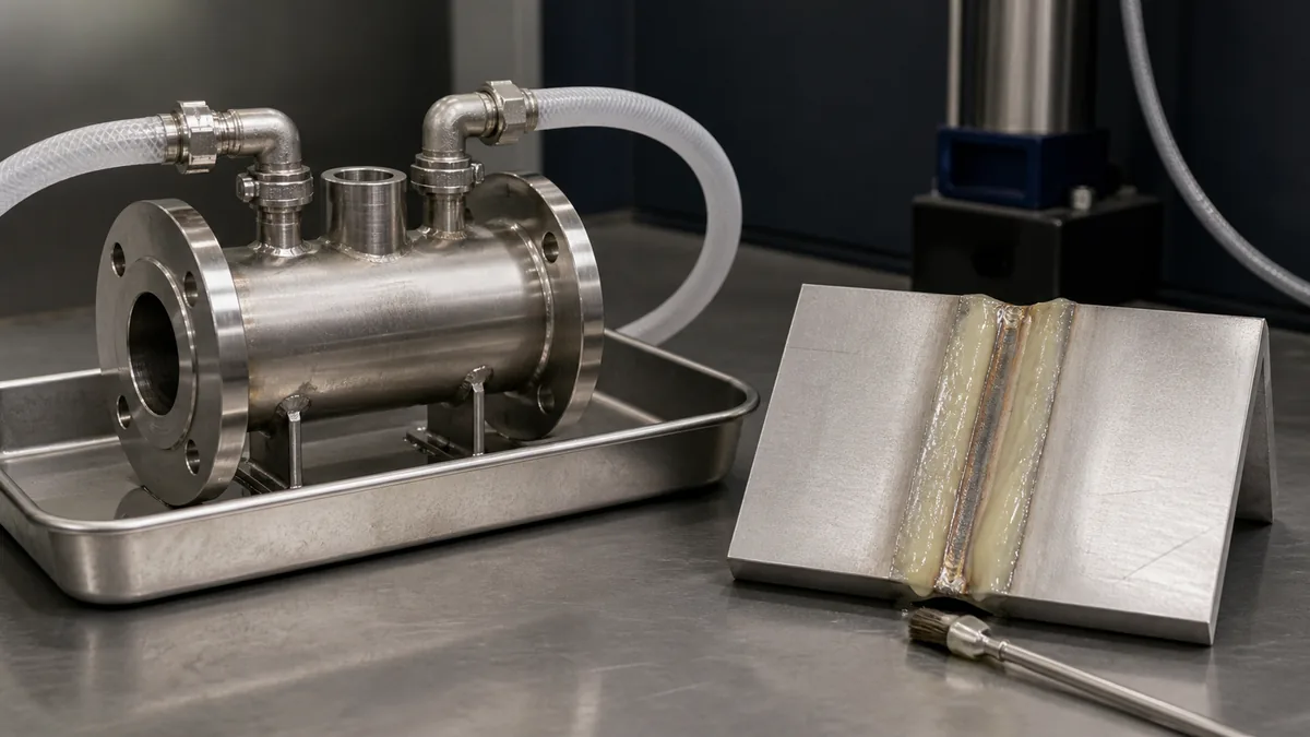 Comparação entre decapagem por circulação em spool e aplicação localizada em solda de aço inox