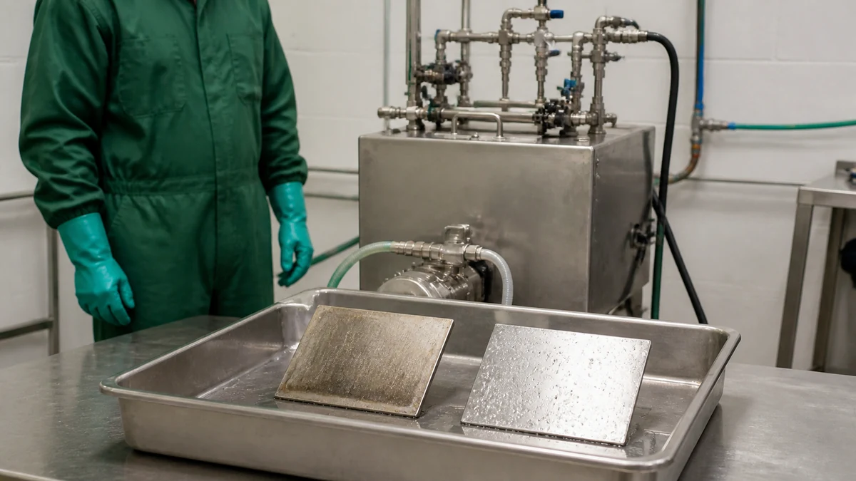 Preparação de tubulação industrial com desengraxe antes da decapagem