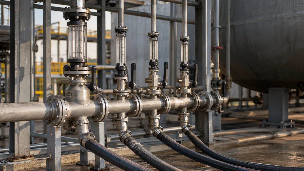 Circulação na limpeza química em contexto industrial técnico e realista