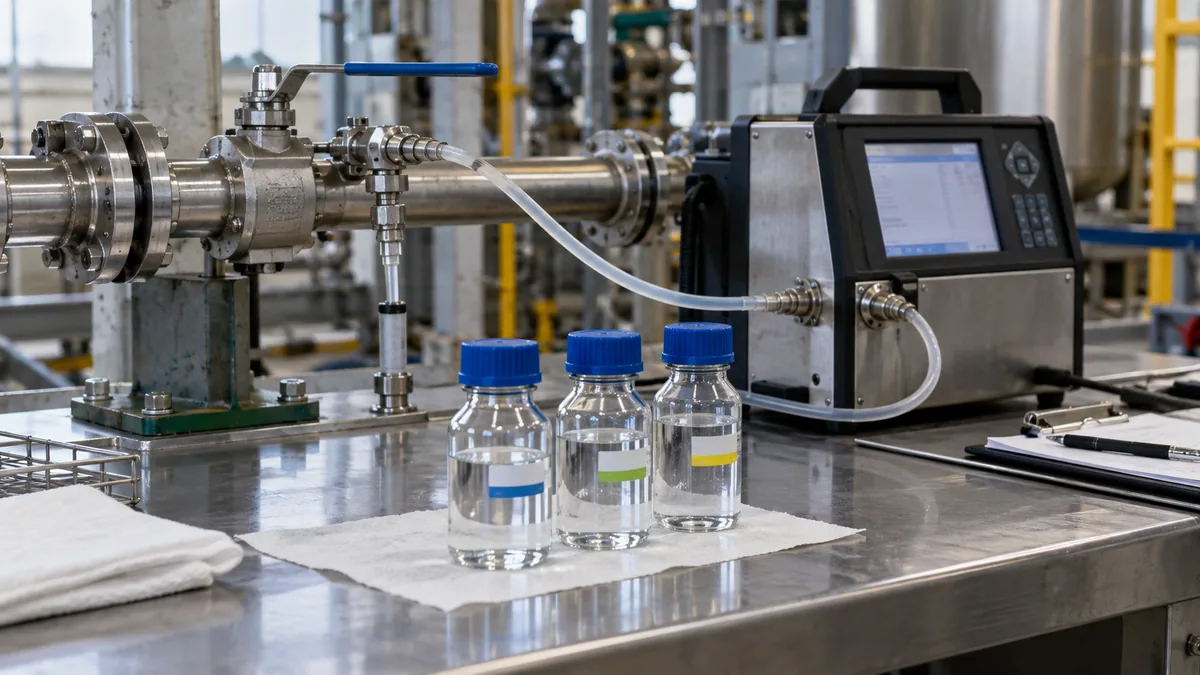 Contagem de partículas no flushing em contexto industrial técnico e realista