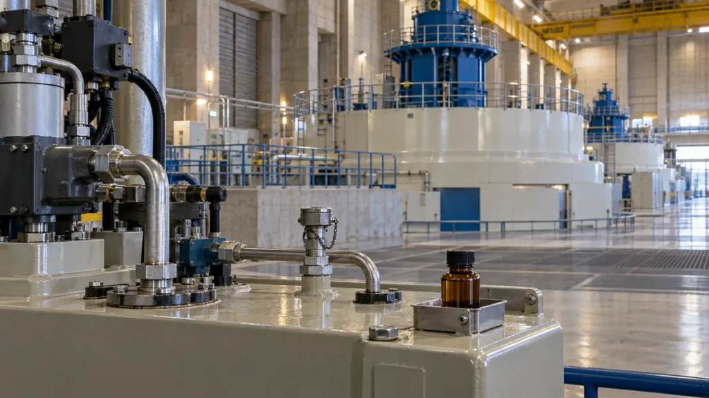 Amostragem de oleo hidraulico no circuito de controle de turbina hidreletrica