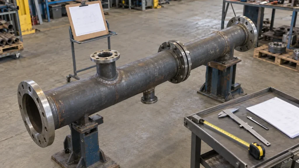 Tubulação, instrumentos de medição e documentação para levantamento de decapagem industrial