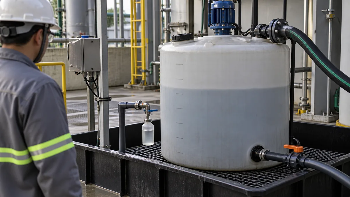 Neutralização após limpeza química industrial em contexto industrial técnico e realista
