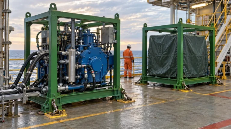 Redundância de equipamentos offshore em contexto industrial técnico e realista