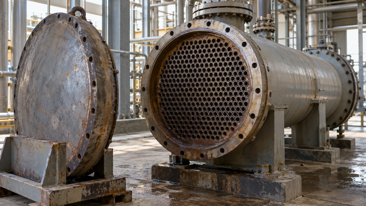 Trocador aberto em uma extremidade com feixe tubular
