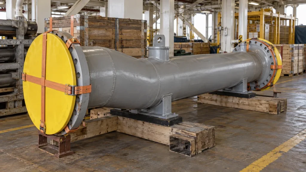 Spool novo protegido para transporte e montagem em unidade offshore